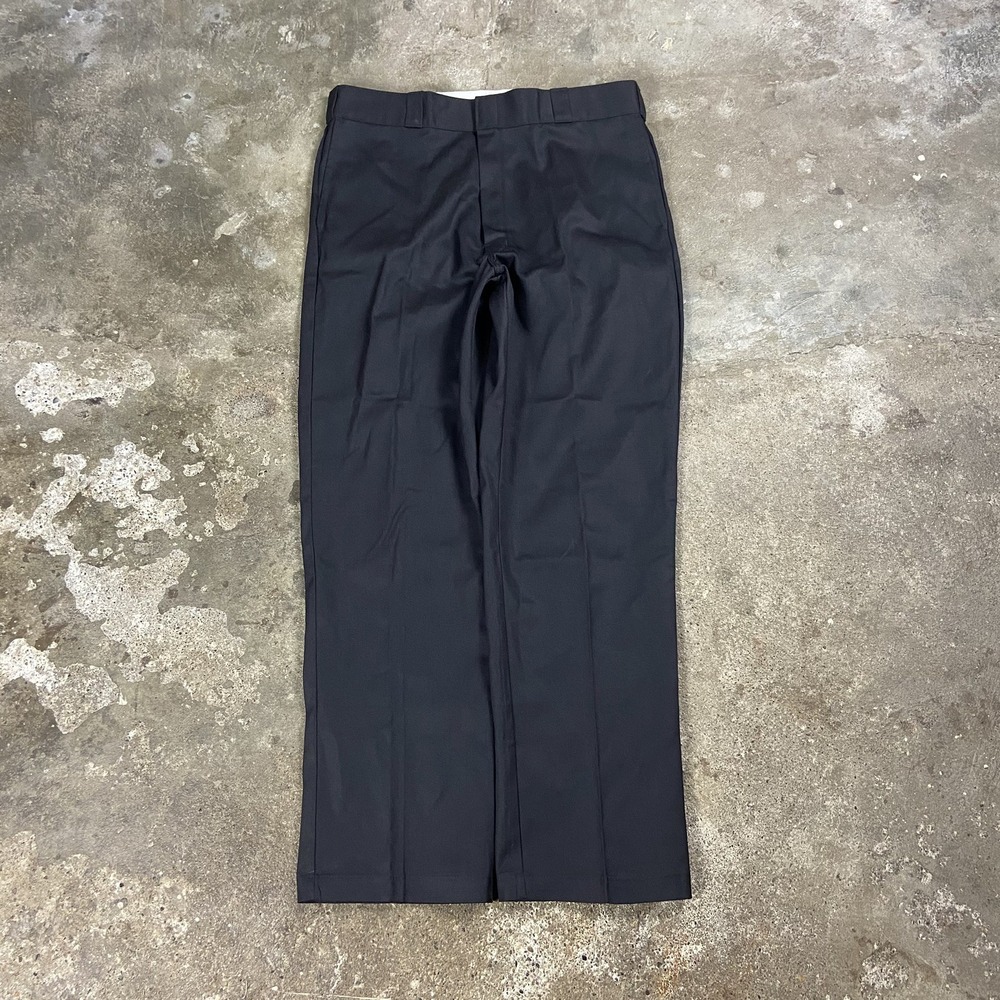 Dickies 874 Work Pants Size 38x32 Black Pleated Straight Original Fit Chino
